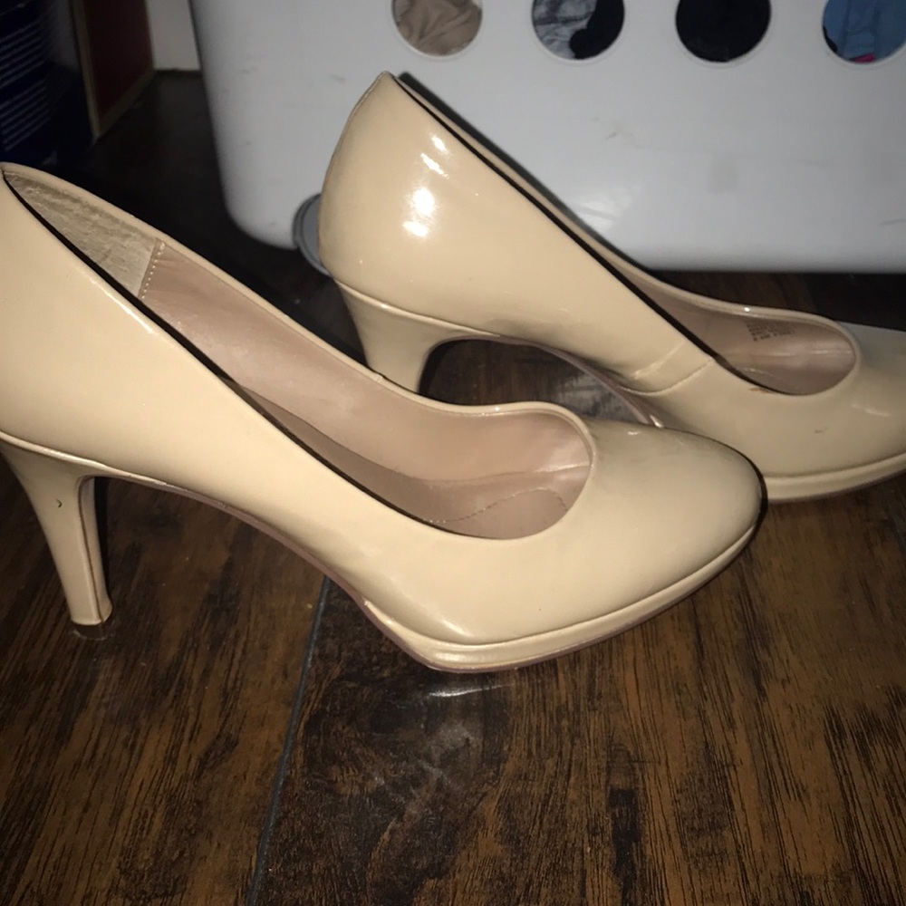 Cream high heels